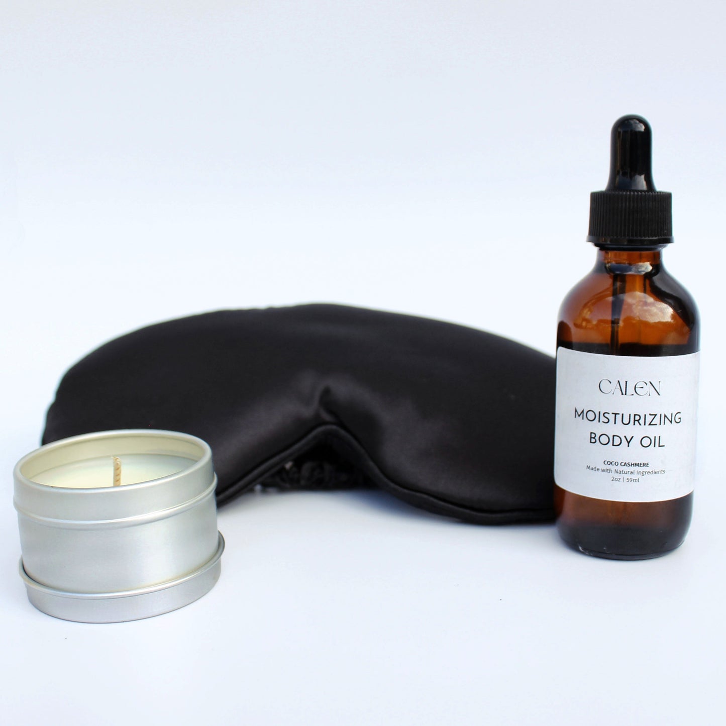 Bundle 2: Black Eye Mask, 2oz Body Oil, 2oz Candle