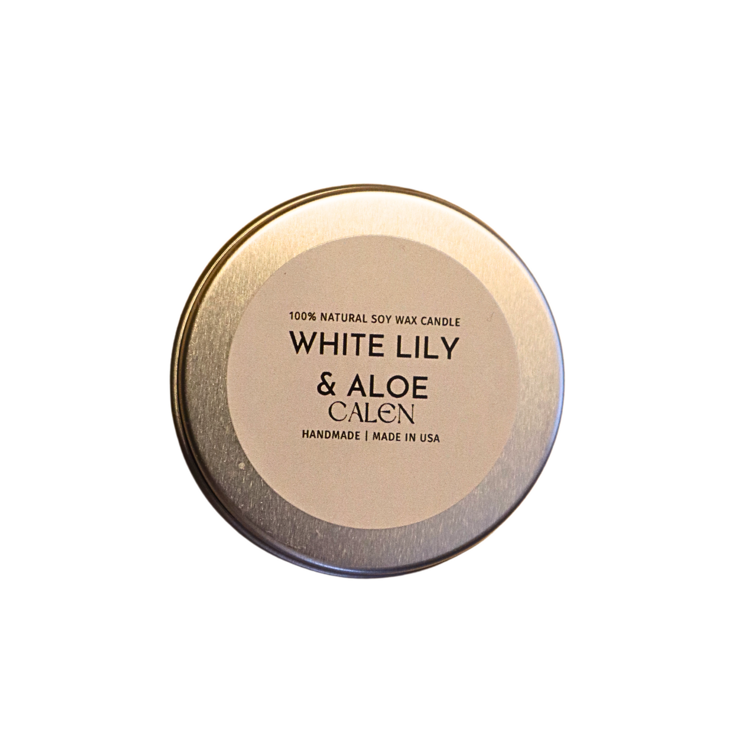 White Lily & Aloe 2oz Soy Candle (travel size)