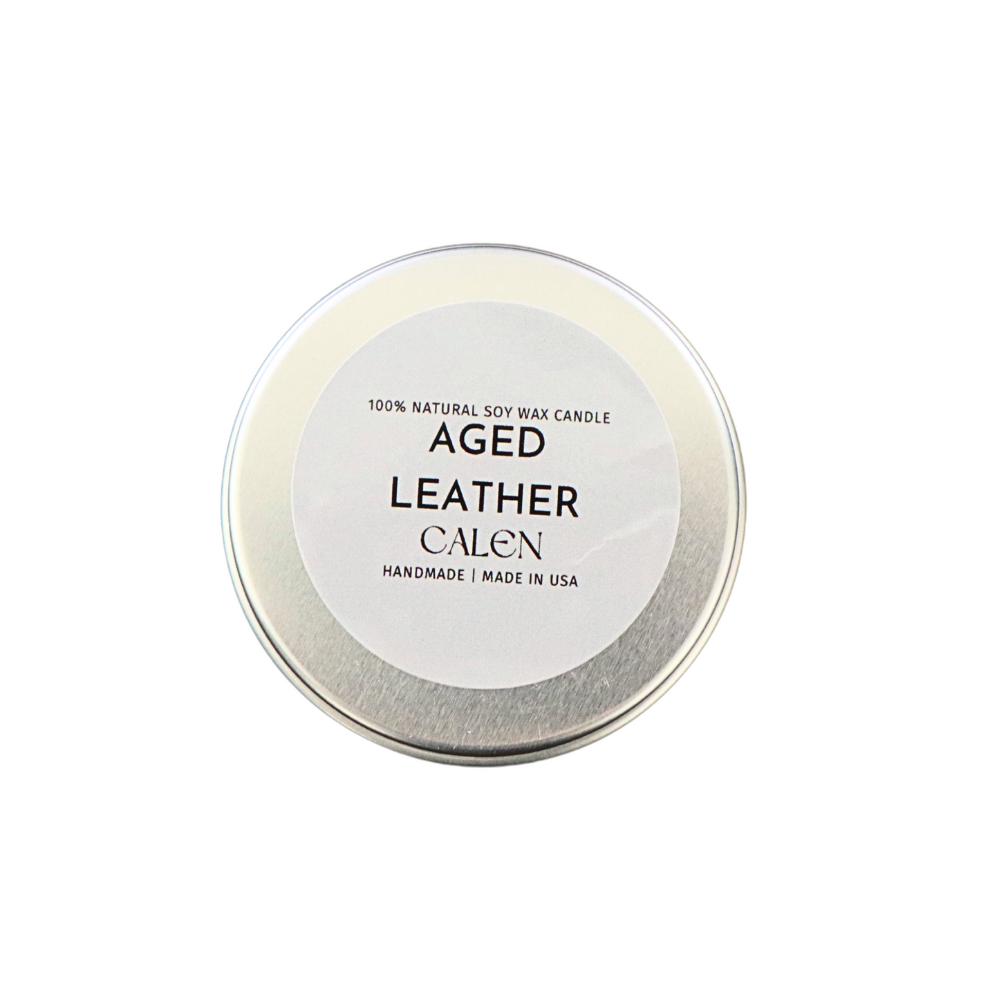 Aged Leather 2oz Soy Candle (travel candle)