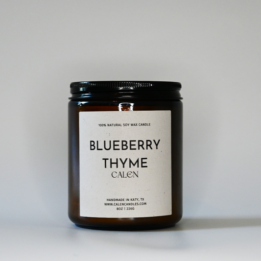 Blueberry Thyme 8oz Soy Candle