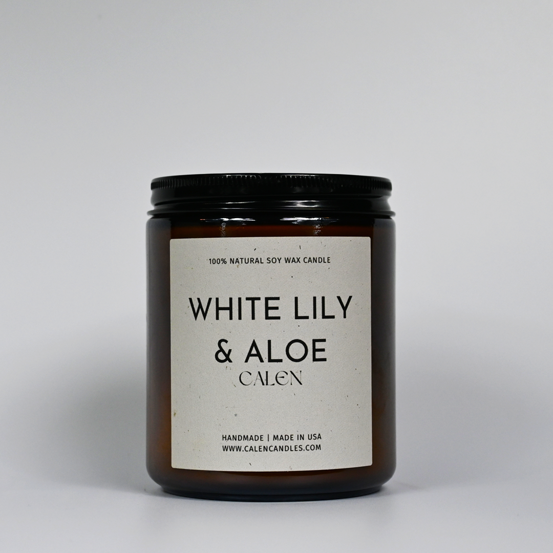 White Lily & Aloe 8oz Soy Candle